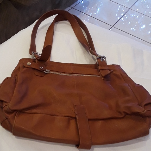 James Drake brown leather satchel. - Picture 2 of 8